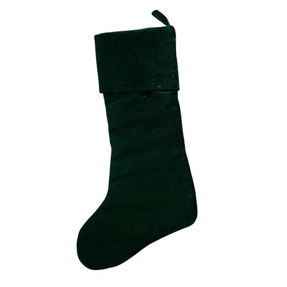 Neiman Marcus Embellished Green Velvet Christmas  Cardinal Stocking Holiday NEW - Picture 8 of 11